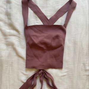 Free People knit corset cami